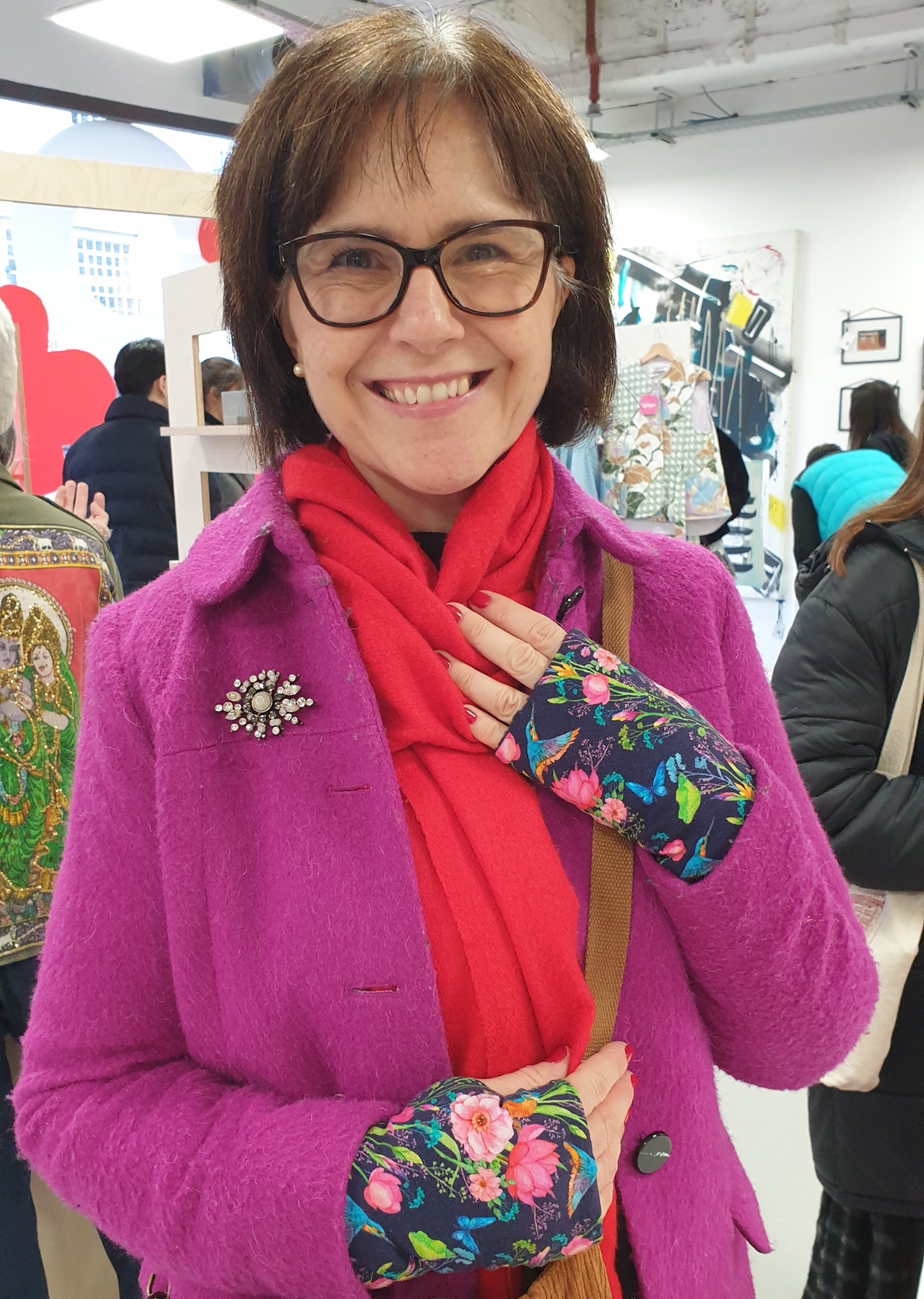 Adult Christmas Fingerless Gloves