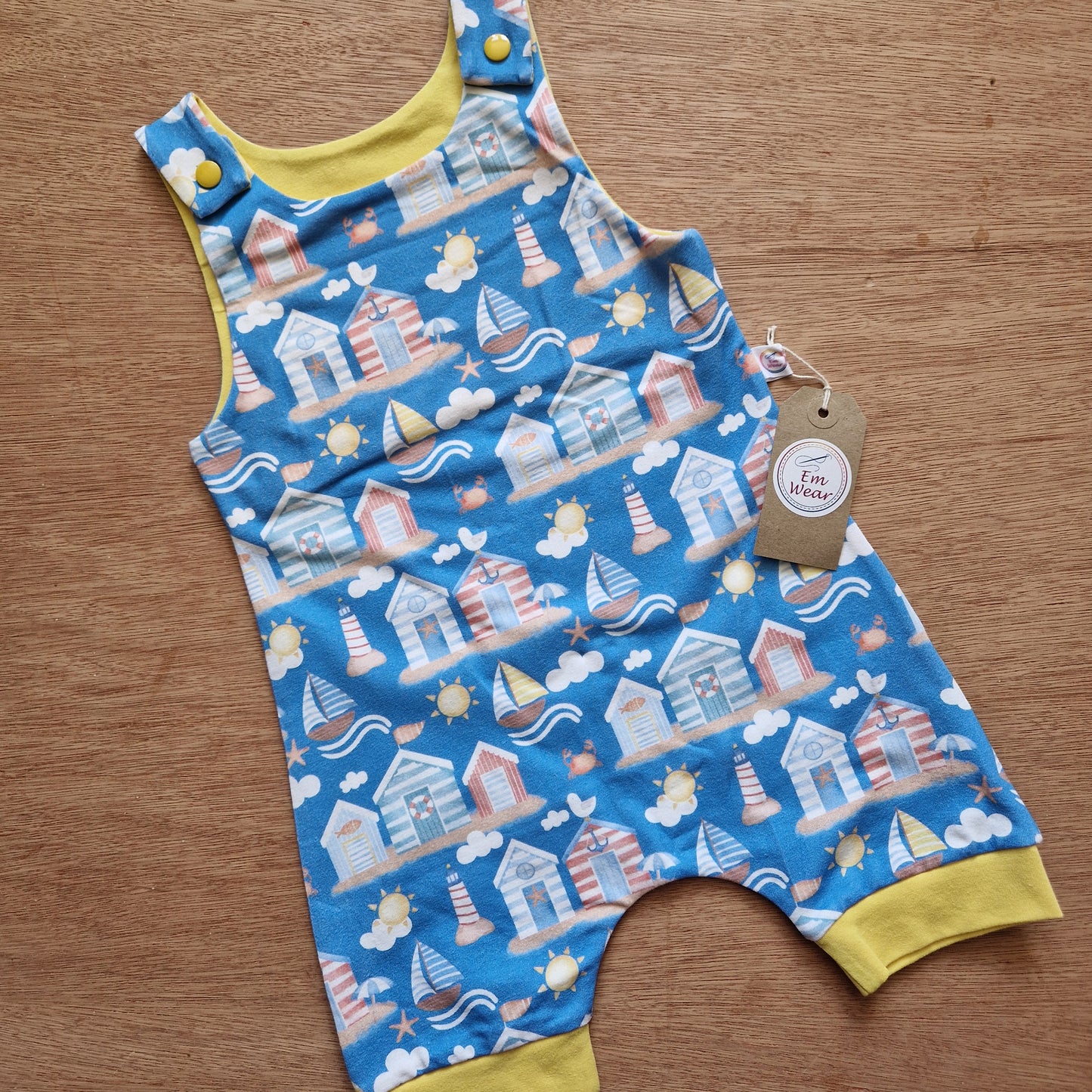 Organic Beach Huts Shortie Romper - 60% Off