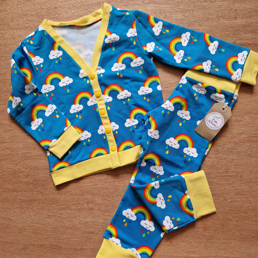 Sleepy Rainbows Cardigan & Joggers Set Age 2