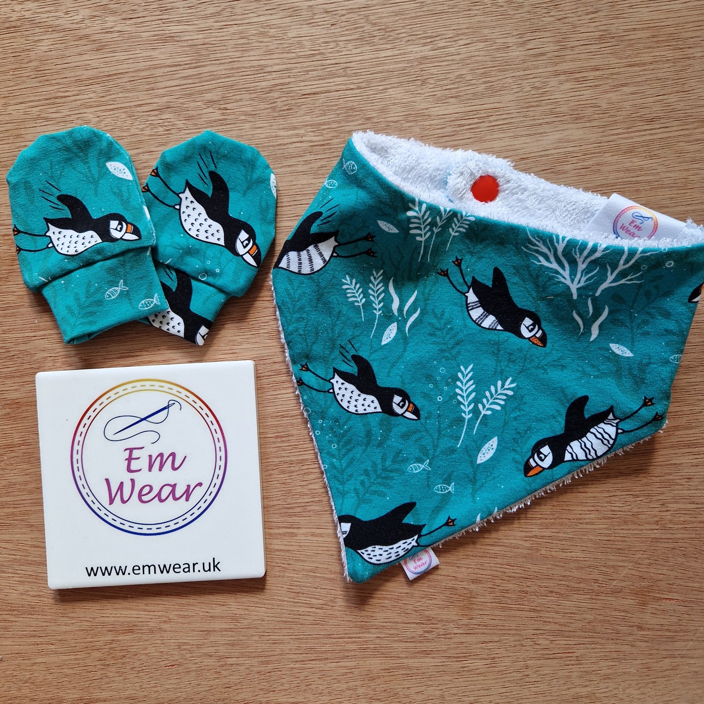 Sale Bib & Scratch Mitt Set - 50% Off (Various Designs Available)