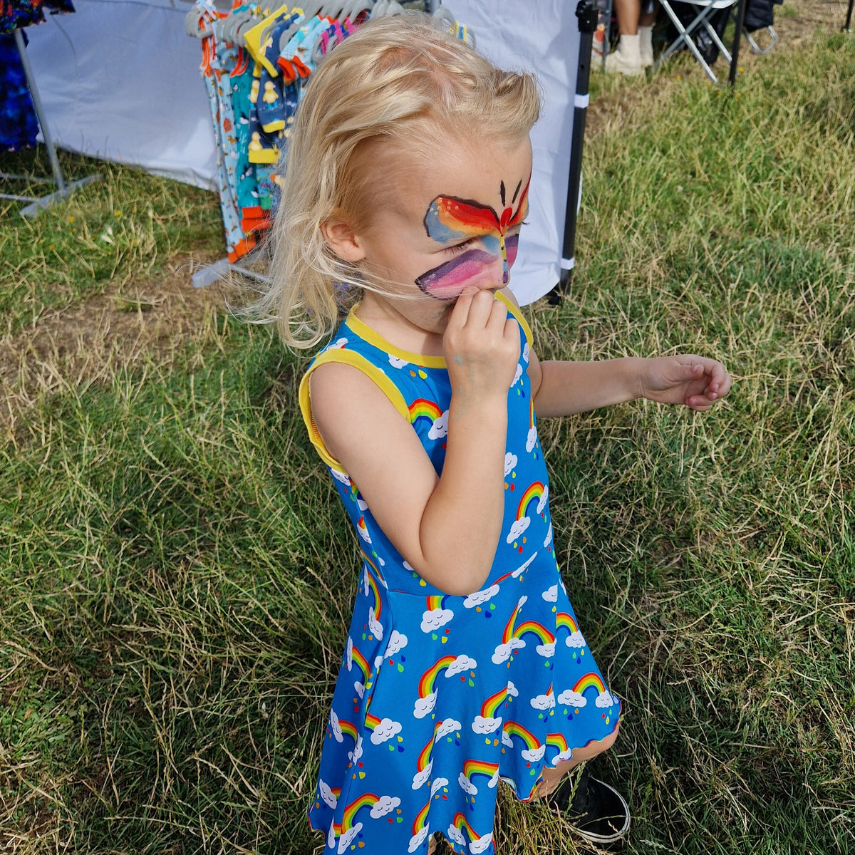 Hoody Sleepy Rainbows Twirly Dress