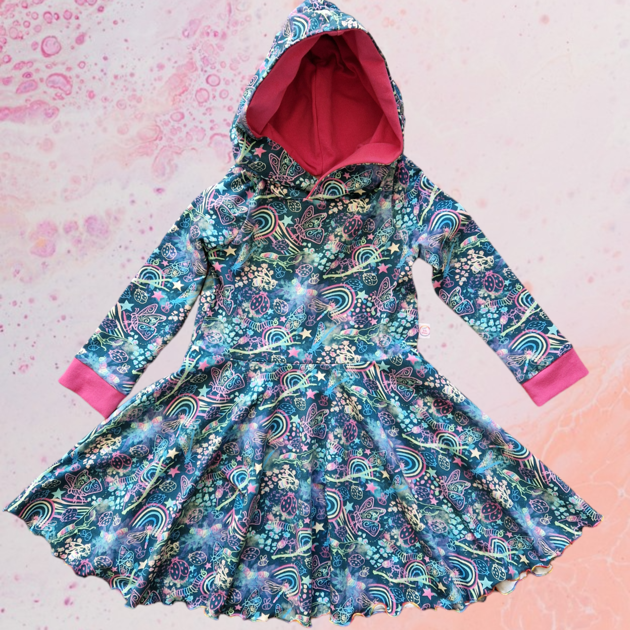 Christmas Baby and Child Hoody Twirly Dress