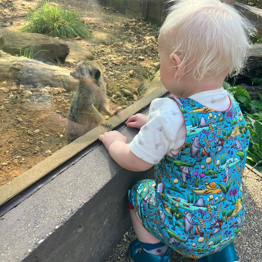 Baby and Child Shortie Romper with Poppers - Optional Snap Crotch