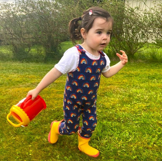 Baby and Child Romper with Poppers - Optional Snap Crotch Opening