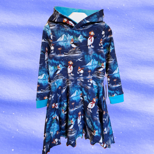 Christmas Baby and Child Hoody Twirly Dress