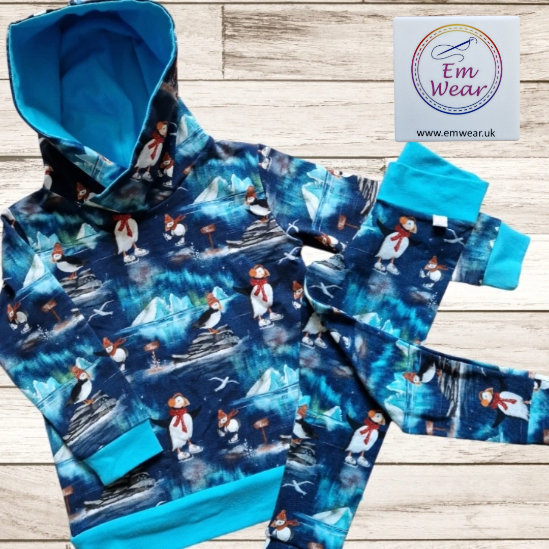 Ready Made Ice Skating Puffins Hoody & Leggings Set