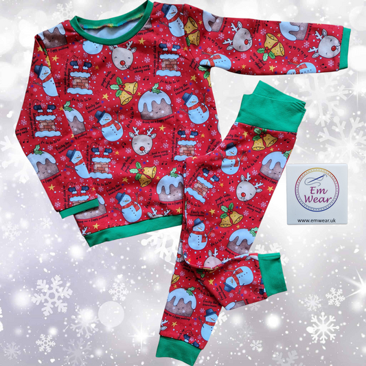Ready Made Christmas Baby and Child Loungewear Set