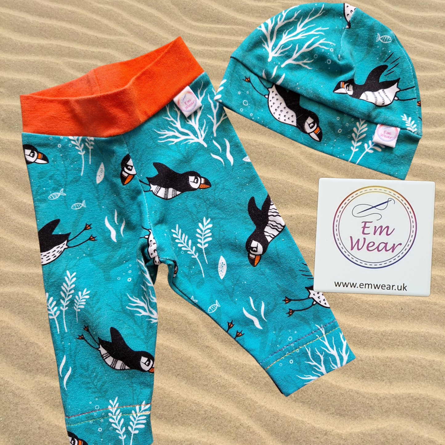 Ex-Display Puffin Leggings & Hat Set Premie Size - 75% Off