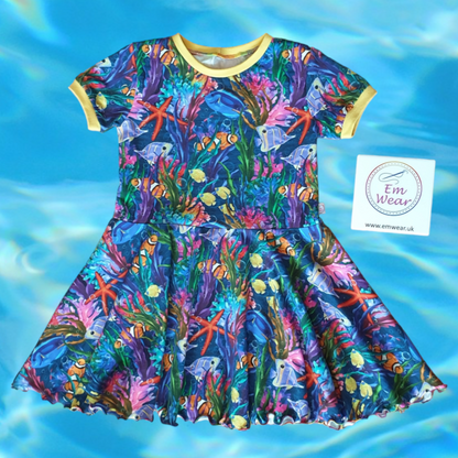 Pre-Order Fabrics Baby and Child Short Sleeved Twirly Dress