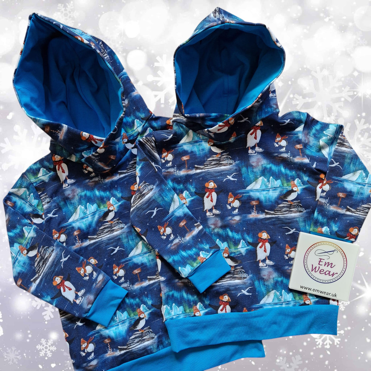 Ice Skating Puffins Popper Sleepsuit