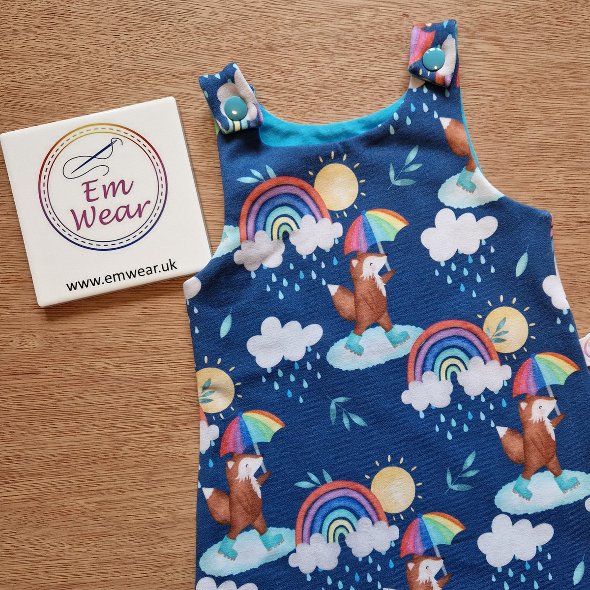 Rainy Day Foxes Romper