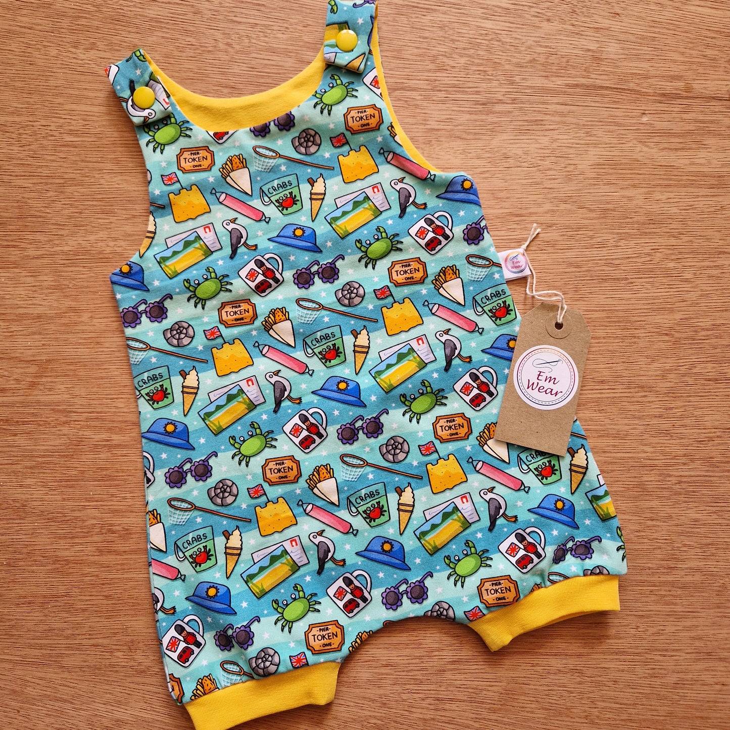 Exclusive & Organic Beach Fun Shortie Romper - 50% Off