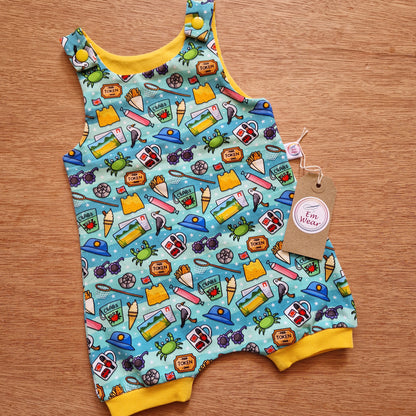 Exclusive & Organic Beach Fun Shortie Romper - 50% Off