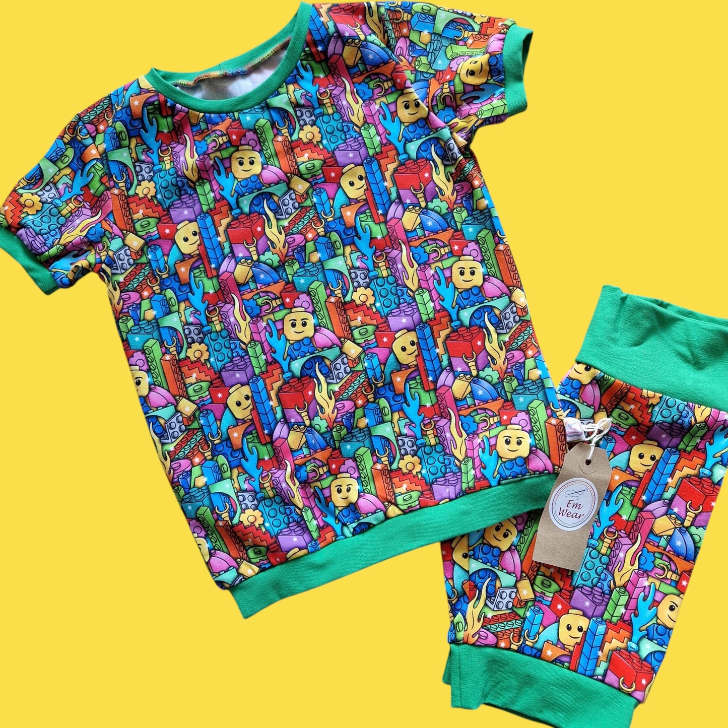 Building Blocks T-shirt & Shorts Loungewear Set