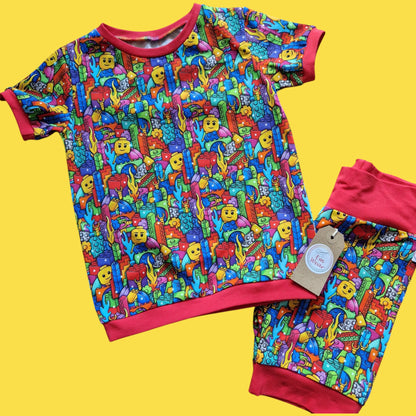 Building Blocks T-shirt & Shorts Loungewear Set