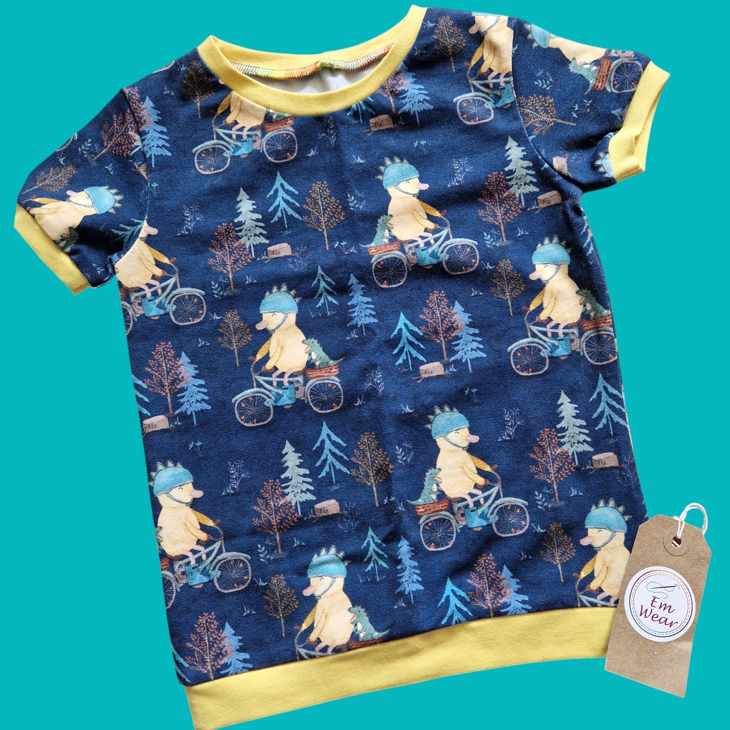 Duck on Bike Short Sleeve T-shirt