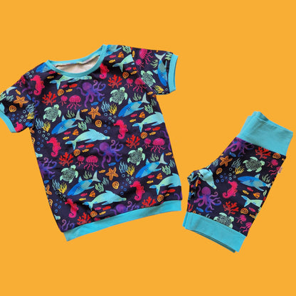 Under the Sea T-shirt & Shorts Loungewear Set