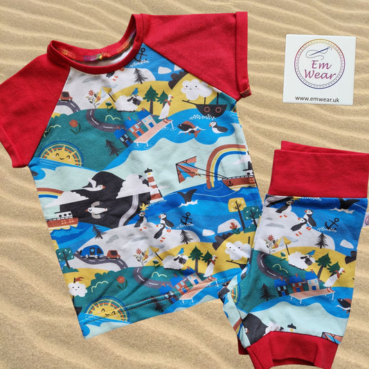 Beach Holiday T-shirt & Shorts Loungewear Sets