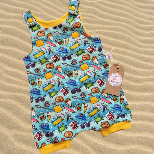 Exclusive & Organic Beach Fun Shortie Romper - 50% Off