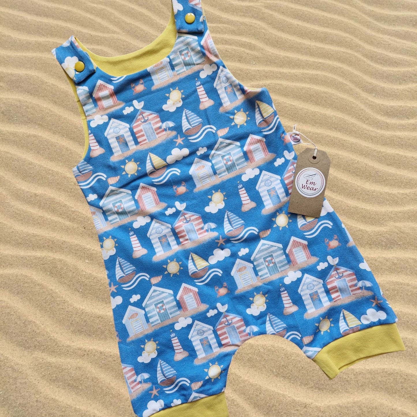 Organic Beach Huts Shortie Romper - 60% Off
