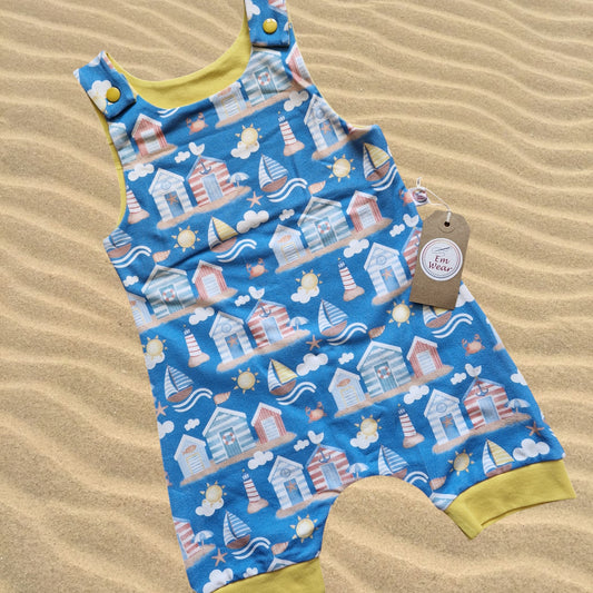 Organic Beach Huts Shortie Romper - 60% Off