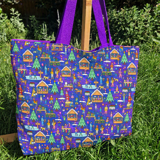 Christmas Market Scene Exclusive Tote Bag