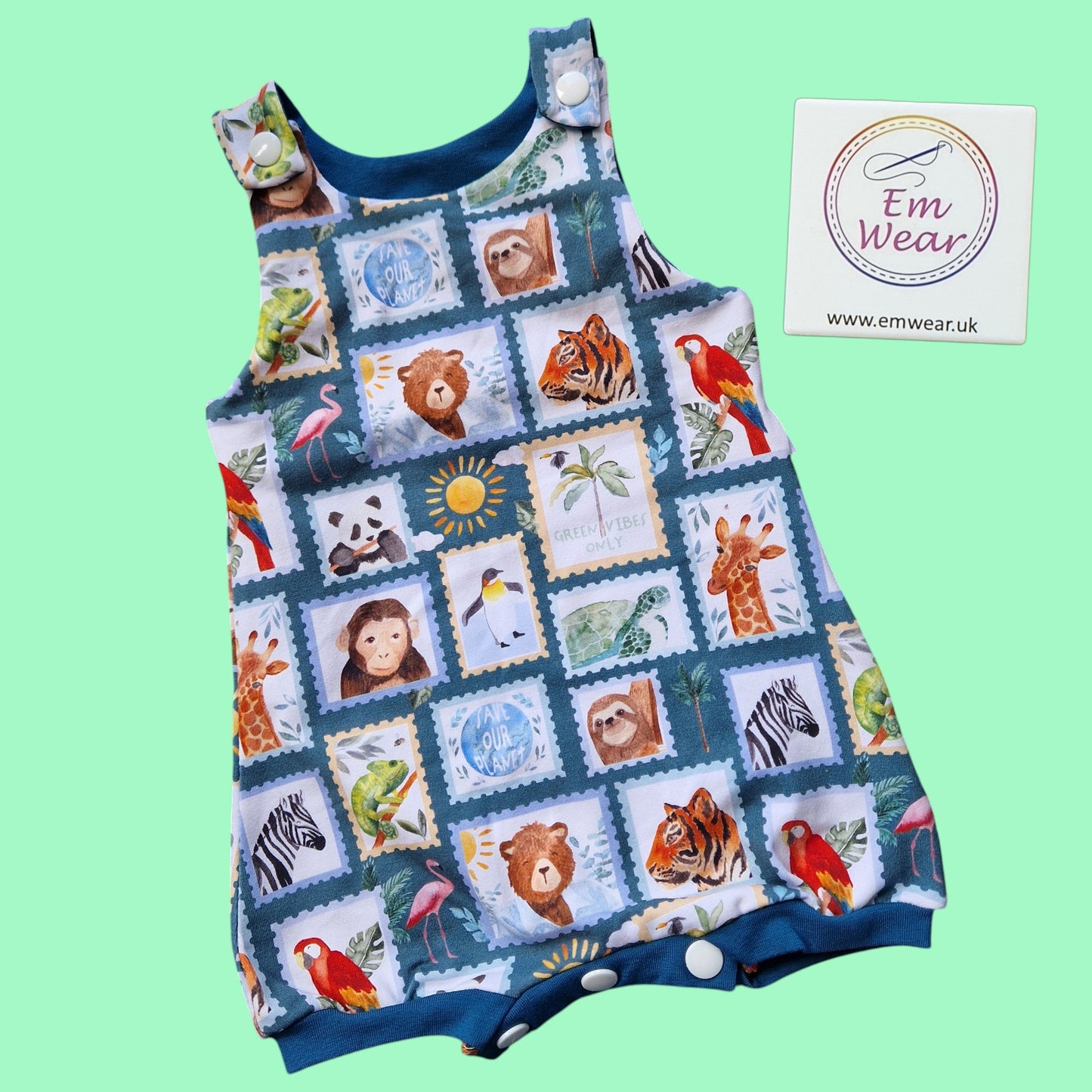 David Attenbear Snap Crotch Shortie Romper