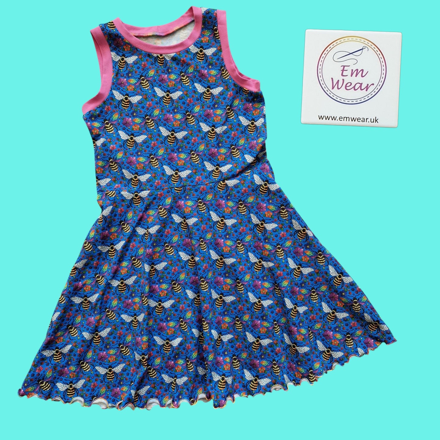 Rainbow Bee Baby and Child Sleeveless Dress