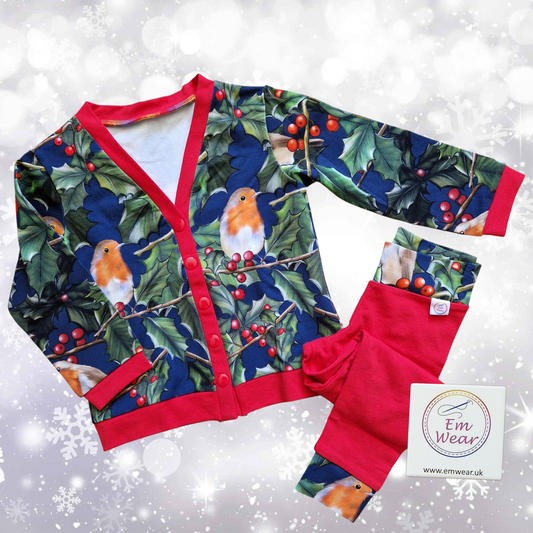 Ready Made Exclusive Winter Robins Cardi & Leggings Set - Organic