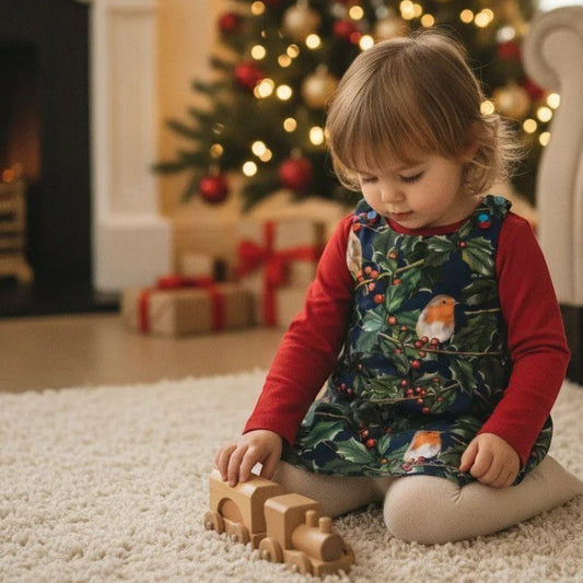 Winter Robins Pinafore