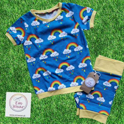 Sleepy Rainbows T-shirt & Shorts Loungewear Set