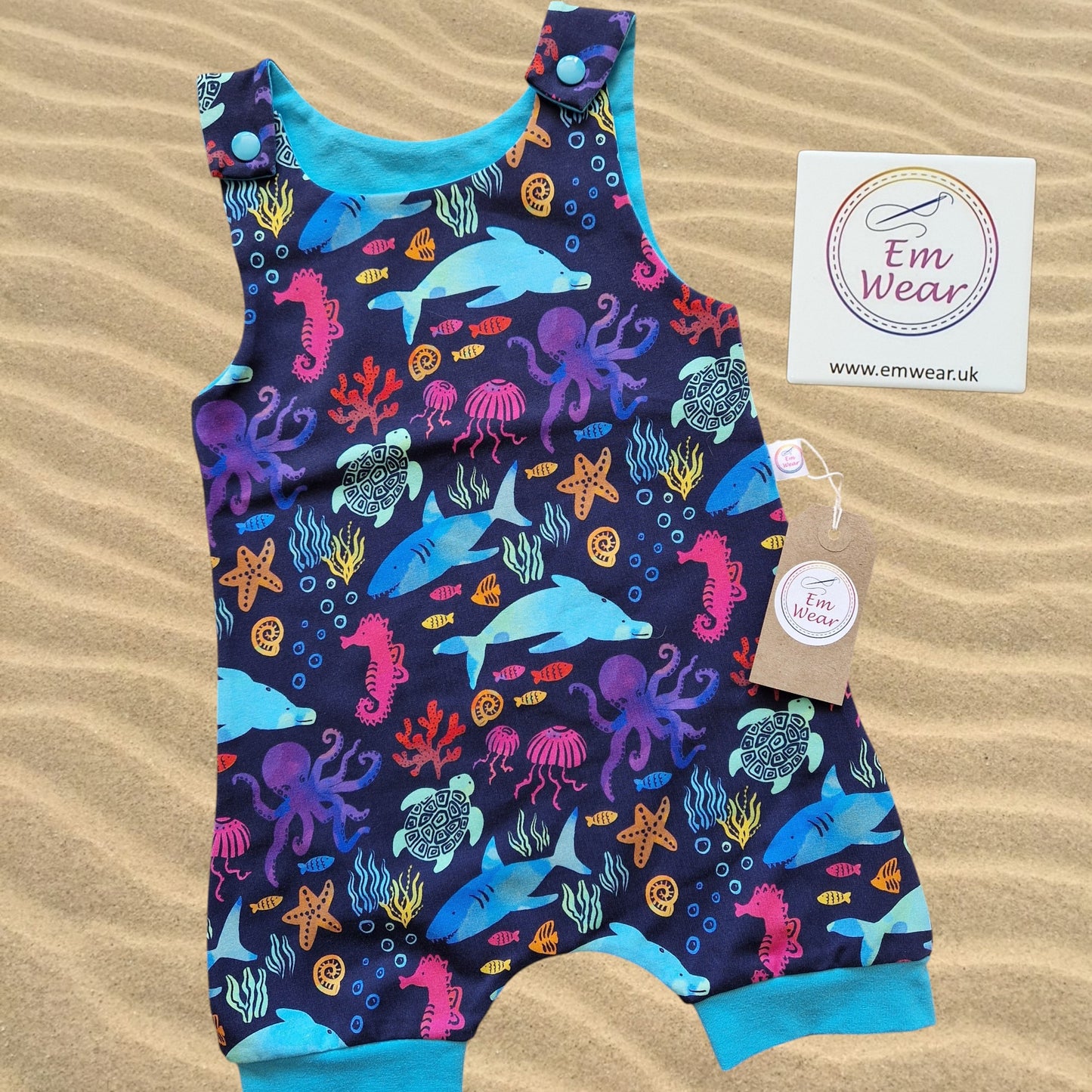 Under the Sea Shortie Romper - ORGANIC