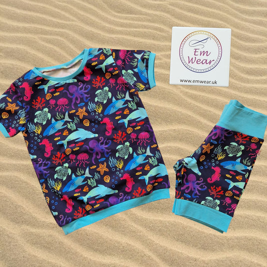 Under the Sea T-shirt & Shorts Loungewear Set