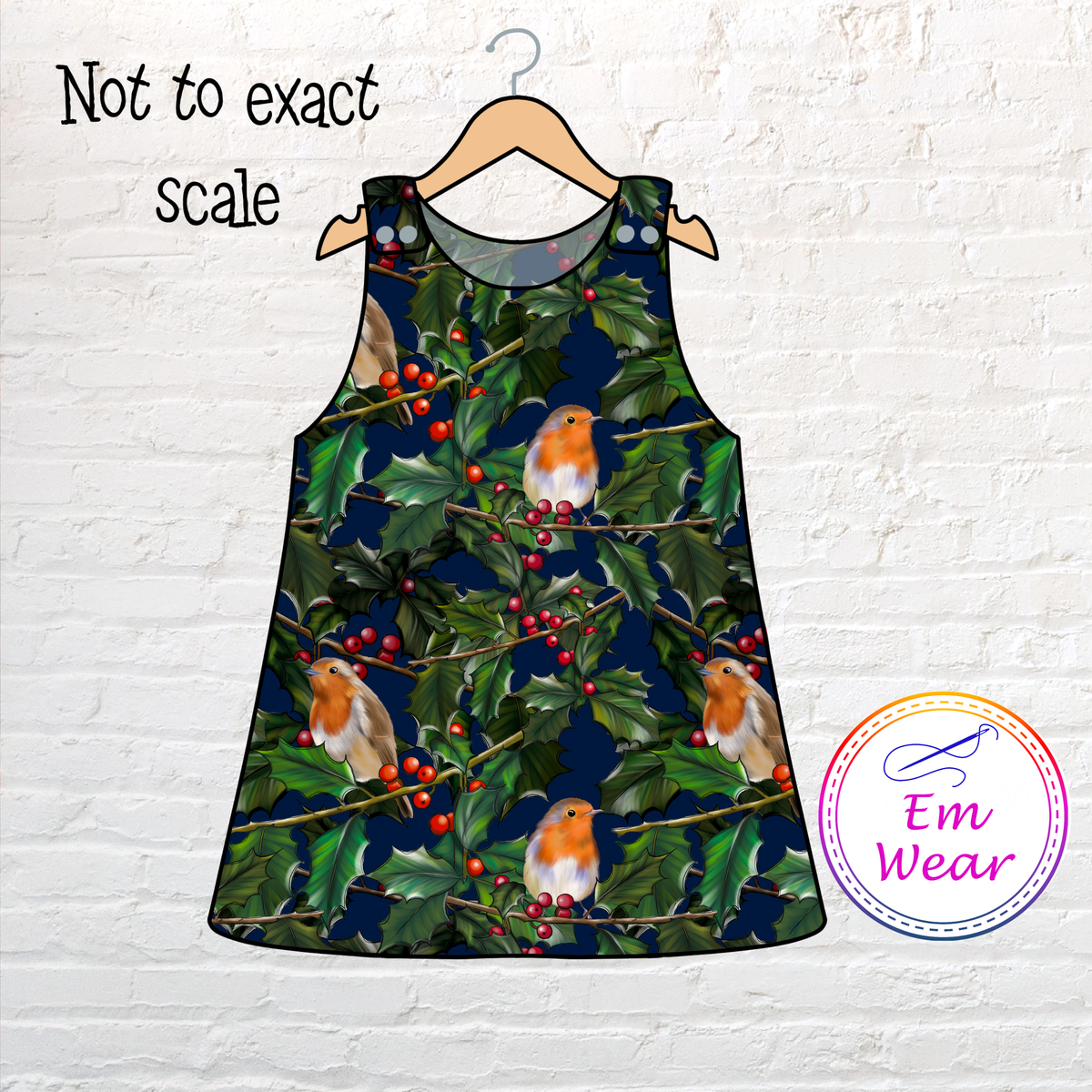 Winter Robins Pinafore