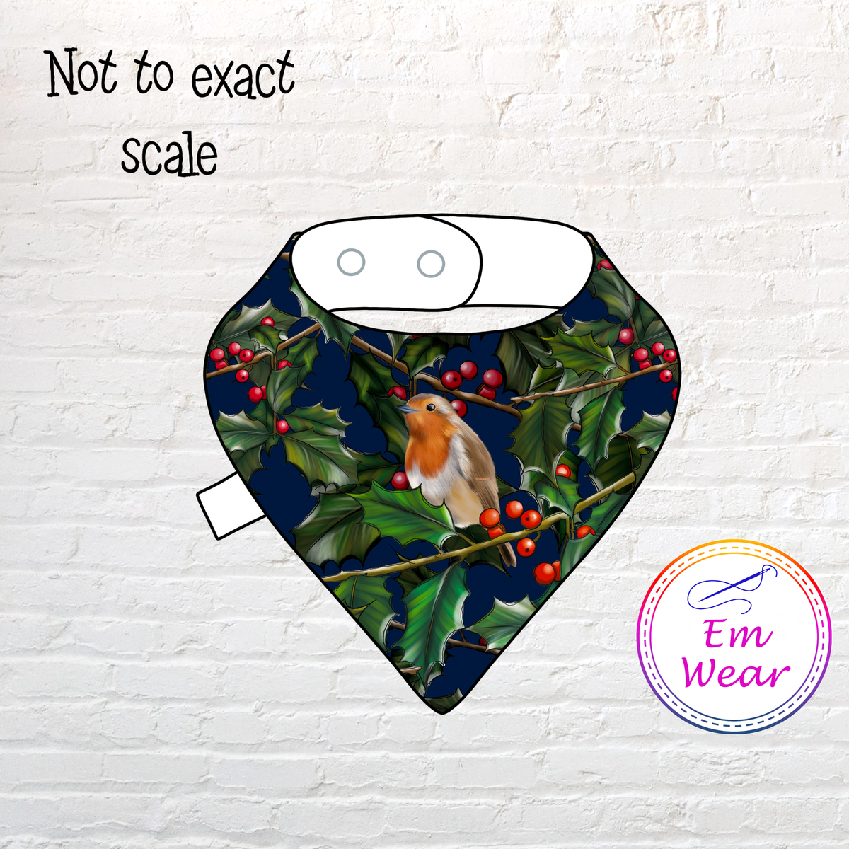 Winter Robins Dribble Bib