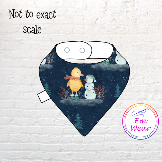 Duck and Snowman Dribble Bib