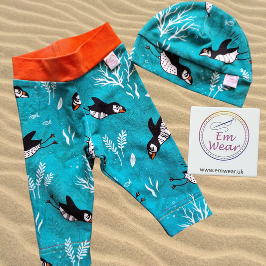 Ex-Display Puffin Leggings & Hat Set Premie Size - 75% Off